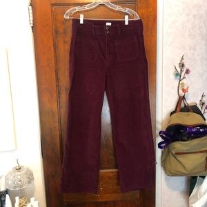 Wide-leg corduroy trousers